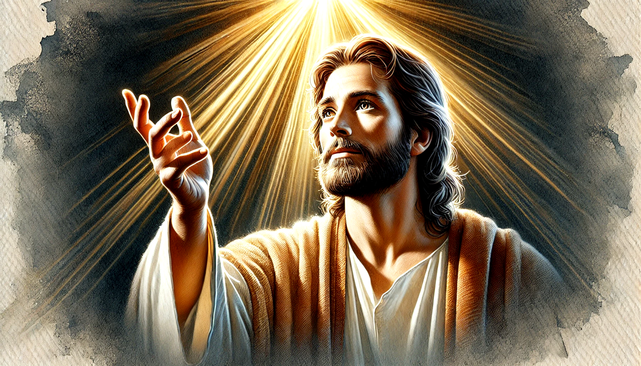 Traditional artwork depicting Christ as the Light of the World shining upon all nations