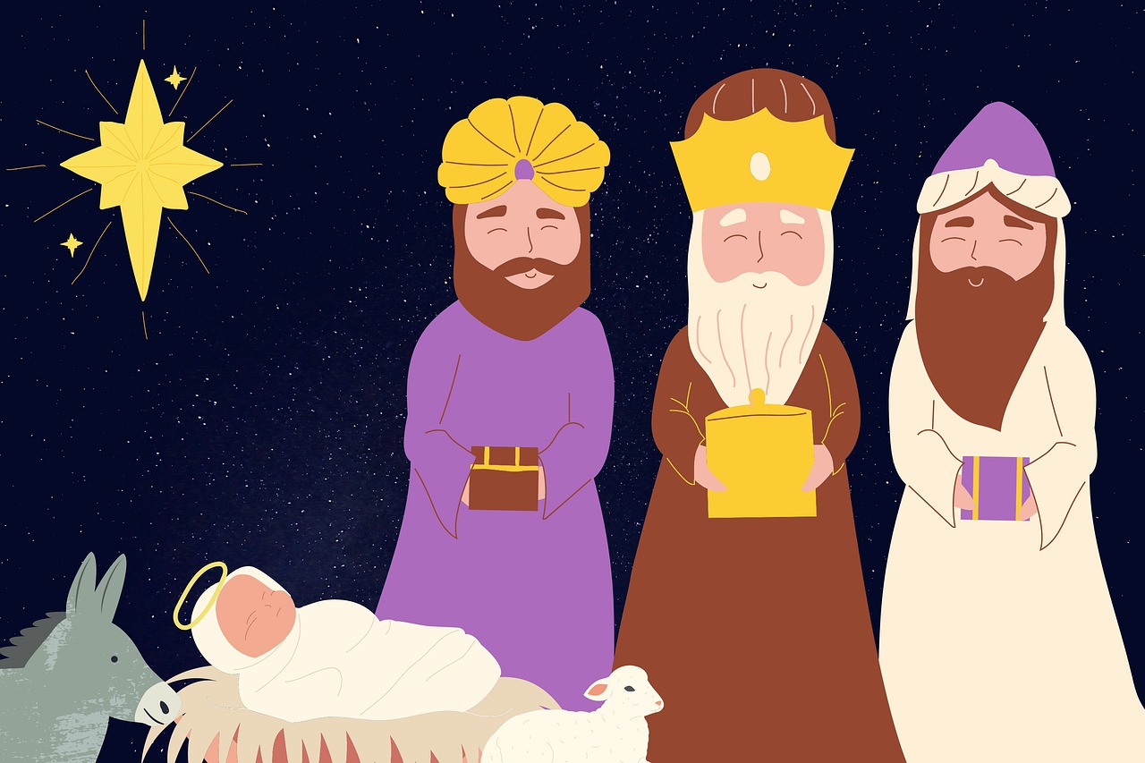 The Magi presenting their gifts to the Infant Jesus